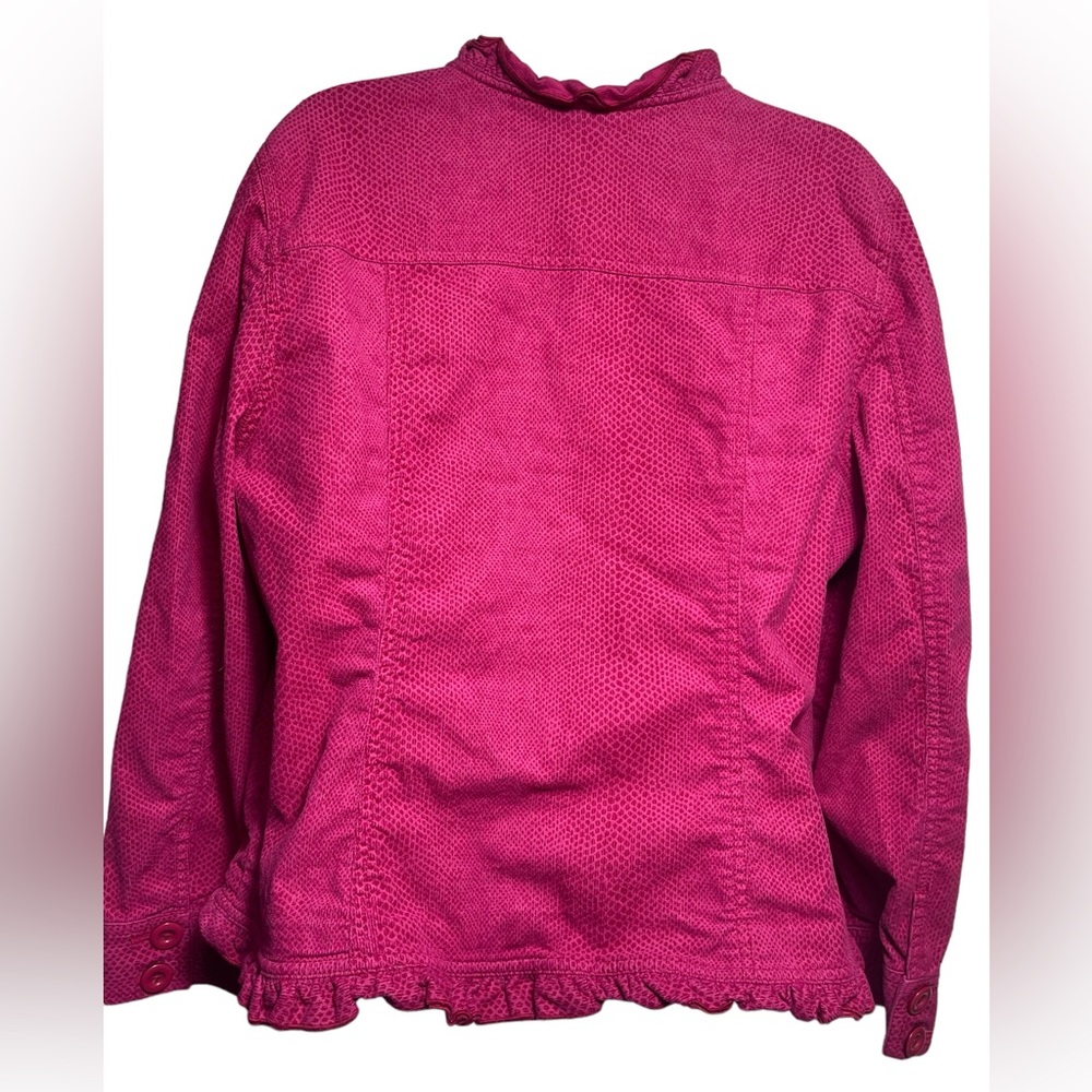 Chico's Pink Ruffle Blazer - Picture 8 of 9
